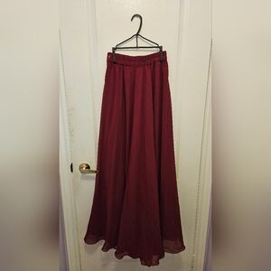 Beautiful cherry red maxi skirt